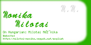 monika milotai business card